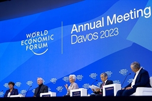 El panel que discutió la situación económica - Crédito: World Economic Forum